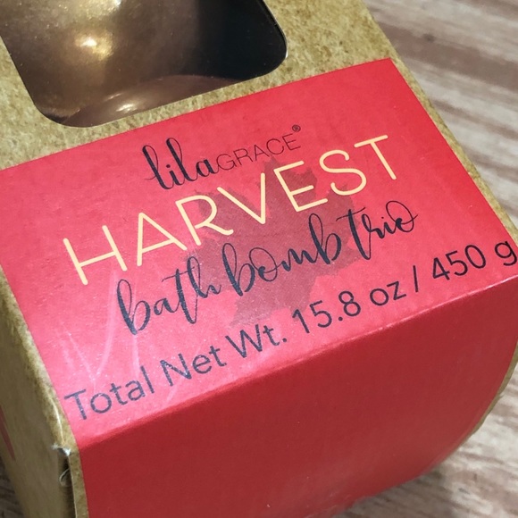 Lila Grace Home Bath Bomb Harvest Trio-3 Pack New - Picture 4 of 16